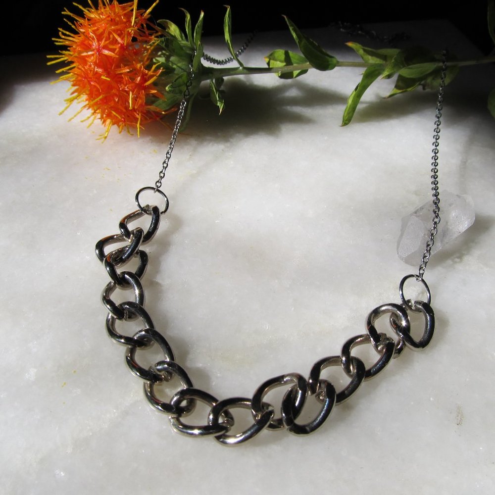 LOST & FOUND Chunky Steel Chain Necklace